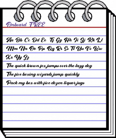 Onboard FREE Regular animated font preview