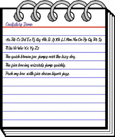 Ondfuturs Regular animated font preview