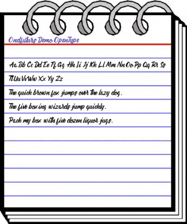 Ondfuturs Regular animated font preview