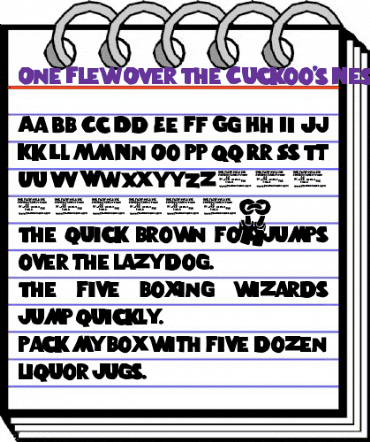 One Flew Over The Cuckoo's Nest Regular animated font preview