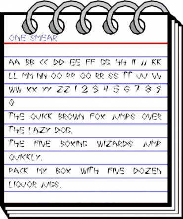One Smear Regular animated font preview