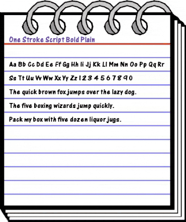 One Stroke Script Bold animated font preview One Stroke Script Bold animated font preview