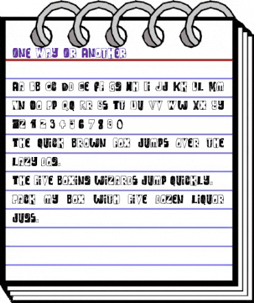 One Way Or Another Regular animated font preview One Way Or Another Regular animated font preview