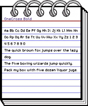 OneCross Bold animated font preview