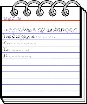 OneDayBeforeRain Regular animated font preview