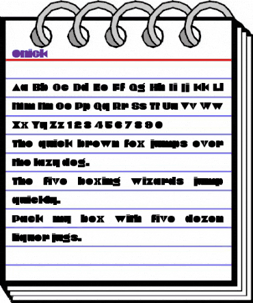 Onick Regular animated font preview