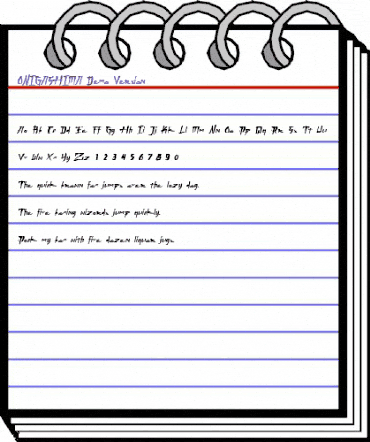 ONIGASHIMA Demo Version Regular animated font preview ONIGASHIMA Demo Version Regular animated font preview