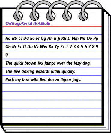 OnStageSerial BoldItalic animated font preview OnStageSerial BoldItalic animated font preview