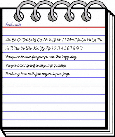 Onthehill Regular animated font preview