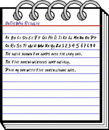 On The Way Regular animated font preview