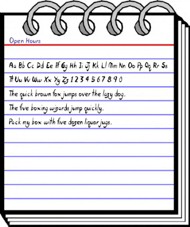 Open Hours Regular animated font preview Open Hours Regular animated font preview