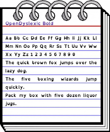 OpenDyslexic Bold animated font preview OpenDyslexic Bold animated font preview