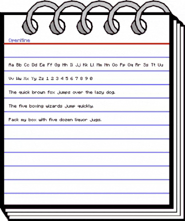 OpenMine Medium animated font preview