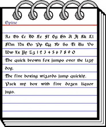 Opine Normal animated font preview