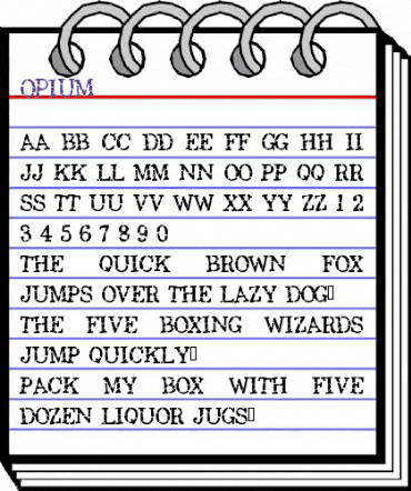 Opium Regular animated font preview