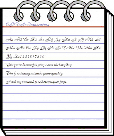 OPTIBrandenburg Medium animated font preview