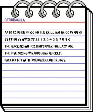 OPTIDracula Medium animated font preview