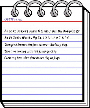 OPTIPeking Regular animated font preview OPTIPeking Regular animated font preview