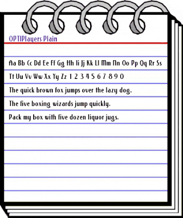 OPTIPlayers Regular animated font preview
