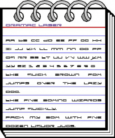 Oramac Laser Laser animated font preview