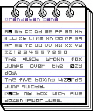 Orandakan Kana Regular animated font preview