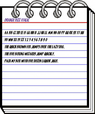 Orange Fizz Italic animated font preview