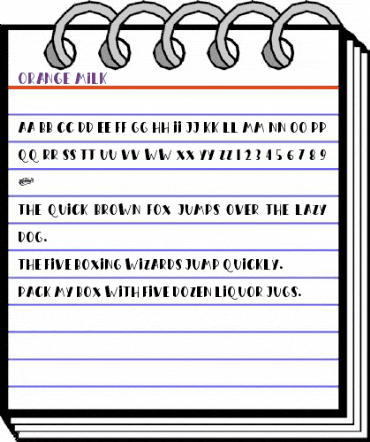 Orange Milk Regular animated font preview