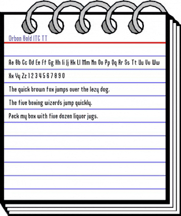 Orbon Bold ITC TT Regular animated font preview