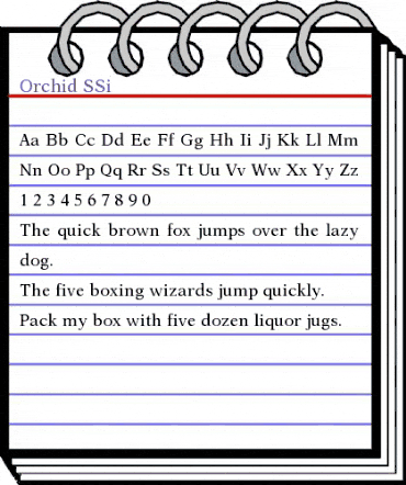 Orchid SSi Regular animated font preview