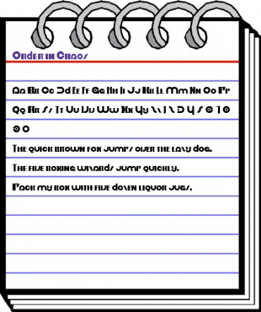 Order in Chaos Regular animated font preview