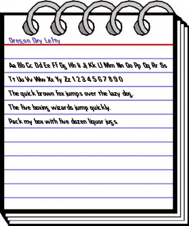 Oregon Dry Lefty Regular animated font preview