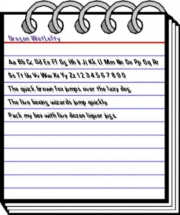 Oregon WetLefty Regular animated font preview