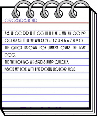 Organda Bold animated font preview