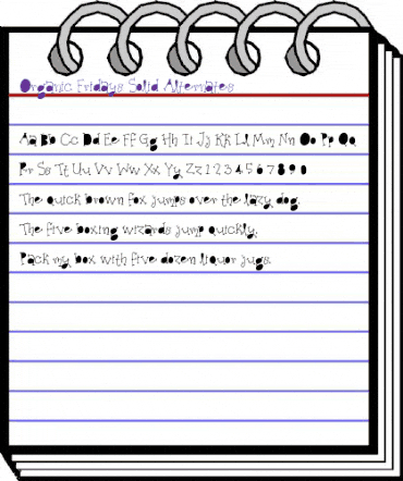 Organic Fridays Solid Alternates Regular animated font preview