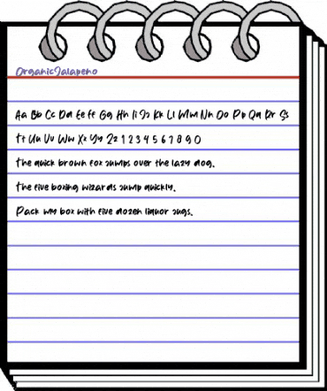 Organic Jalapeno Regular animated font preview