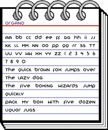 Organo (colored version at: logomagazin.com/organo-font) Regular animated font preview