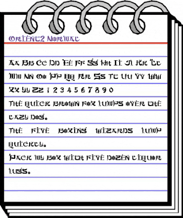 Orient2 Normal animated font preview
