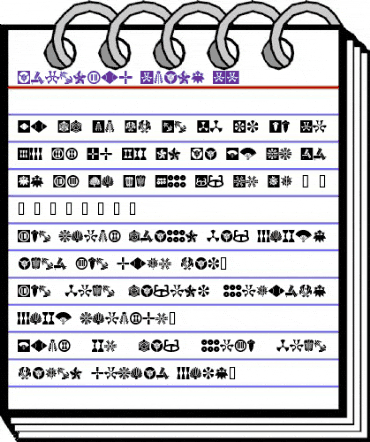 Oriental Icons II Regular animated font preview