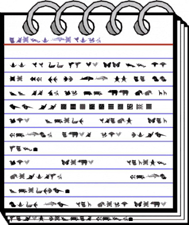 OrigamiBats Regular animated font preview