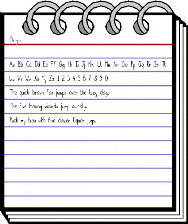 Origin Regular animated font preview