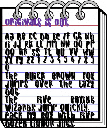 Originals is Out Regular animated font preview