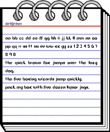 Origram Regular animated font preview
