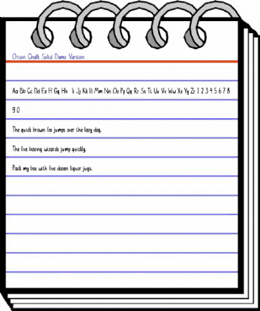 Orion Chalk Solid Demo Version Regular animated font preview