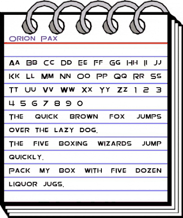 Orion Pax Regular animated font preview