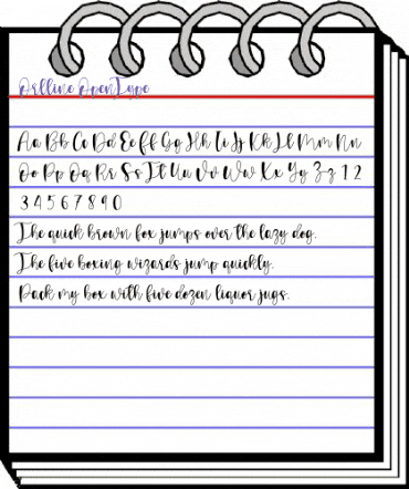 Orlline Regular animated font preview