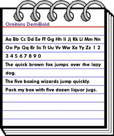 Ornitons-DemiBold Regular animated font preview Ornitons-DemiBold Regular animated font preview