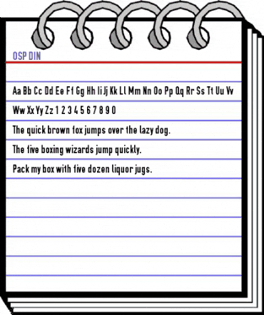 OSP-DIN DIN animated font preview