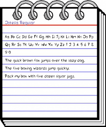 Ostelia Regular animated font preview