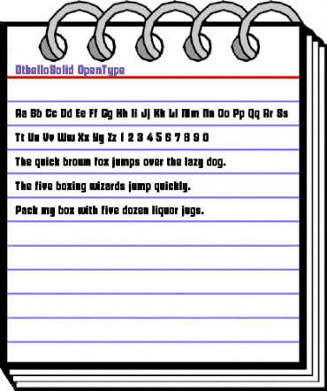 OthelloSolid Regular animated font preview