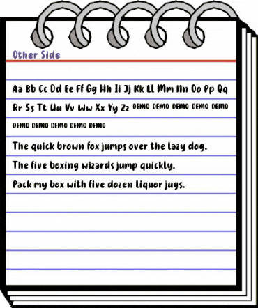 Other Side Demo Regular animated font preview